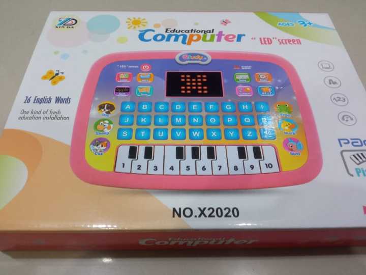 Educational Computer with LED screen | Intelligent learning tablet with builtin Piano | For English Alphabets & More| Kids learning Tablet |Children educational computer Toy |Learn with Fun| For Pre & Primary Grade Students