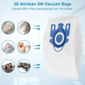 3D Airclean GN Bags Replacement Parts Accessories for Miele Vacuum Cleaner Classic C1, Complete C1, Complete C2, Complete C3, S227, S240, S270, S400. 