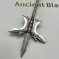 Toy model handicrafts ancient Chinese generals gold 22 cm piercing heaven halberd Wolong's demise Lu Bu game peripherals Buried Buzie. 