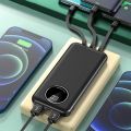 SOVO X16 20000Mah Power bank Lcd Display 4 Built-in Cable's Unique Design Ultra Slim Portable power bank Fast charging (original). 