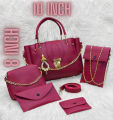 Hand bags for girls pack of 5 piece set with long strap. 