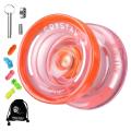 MAGICYOYO K2 Plus Crystal Responsive Yoyo,Dual Purpose Yo-Yo with Replacement Unresponsive Bearing for Intermediate,Orange. 