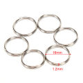 100Pcs/Lot Key Rings DIY Metal Key Holder Split Rings Hoop Metal Loop Keychain. 