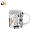 DEBOSS | Dragon Ballz Anime Coffee Mug | Anime Mugs | 11OZ Premium Ceramic Anime Design Mug | Your Favorite Character Goku | Coffee or Tea Cup (Printed). 