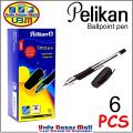 Pelikan Stick Pro Ball Pen - BallPoint Pen Black Pack of 6. 