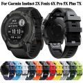 QuickFit Silicone Watch Strap For Garmin Instinct 2X Solar Watchband 26mm 22mm For Garmin Fenix 6X 6 Pro 5X 5 Plus 7X 7 Bracelet. 