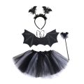 Cute Bat Wings Bat Wings Sets Tutu Skirt 2-8year Bat Wings Skirt Suit Headband Halloween Gift Halloween Stage Wear Sets Halloween Day. 