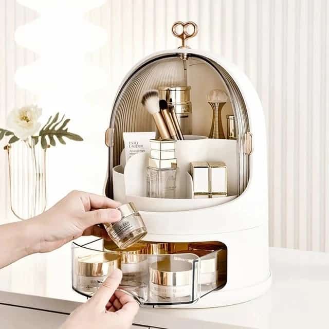 Makeup Storage Organizer, Makeup Holder Organizer, 360° Rotating Makeup Organizer