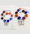 Bracelets of Chains, Butterfly Charm,  Star Beads | Elegant Bracelet With Extension | Unique Fashion Accessories | Beautiful and Lightweight Jewelry. 