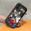 For Samsung A06 Back Cover Cartoon Tom Jerry Pattern Mobile Cover Soft Square Ladder Silicone Phone Case. 