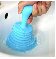 Bathroom Kitchen Unblock Toilet Waste Sink Dirt Clog Remover Drainer Small Pump - Orange. 
