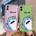 YIWESAN For vivo Y53s 4G Case Thin New Design Case Side Phone Case Square Edge Silicone Casing Fashion Tide Shark Full Back Cover Camera Cases Shockproof Protection Softcase. 