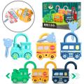 3 Pcs Learning Key Lock Numbers Matching Train Toy For Kids - 3 Pcs Key Lock Train - Multicolor. 