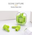 Amgras Future Ⅳ Pro Earbuds ENC | True Wireless Crystal Earbuds LED Display | TWS Amgras Future Ⅳ Pro Transparent Earbuds Bluetooth Earphone with Mic | Low Latency | ENC Noise Canceling. 
