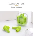 Amgras Future Ⅳ Pro Earbuds ENC | True Wireless Crystal Earbuds LED Display | TWS Amgras Future Ⅳ Pro Transparent Earbuds Bluetooth Earphone with Mic | Low Latency | ENC Noise Canceling. 