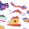 50Pcs National flags stickers DIY scrapbook suitcase laptop country map sticker. 