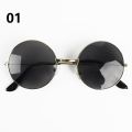 Retro Round Sunglasses Women/ Men Small Frame Sun Glasses/ Popular Leisure Black Eyeglasses Driving Photography Sunshade Eyewear. 