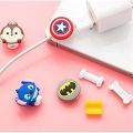 (Pack of 5) Cartoon USB Cable Earphone Protector For iPhone/Samsung Charging Line Data Cable Protection. 