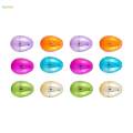 12x Fillable Easter Eggs Colorful Empty Easter Egg Fillable Surprise Eggs for Classroom Prize Toddlers Party Supplies. 