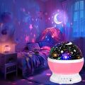 360° Rotating Star & Moon Projector Night Light | Colorful LED Galaxy Lamp for Kids’ Room, Bedroom & Home Décor | USB & Battery Powered Night Lamp with Multiple Lighting Modes. 