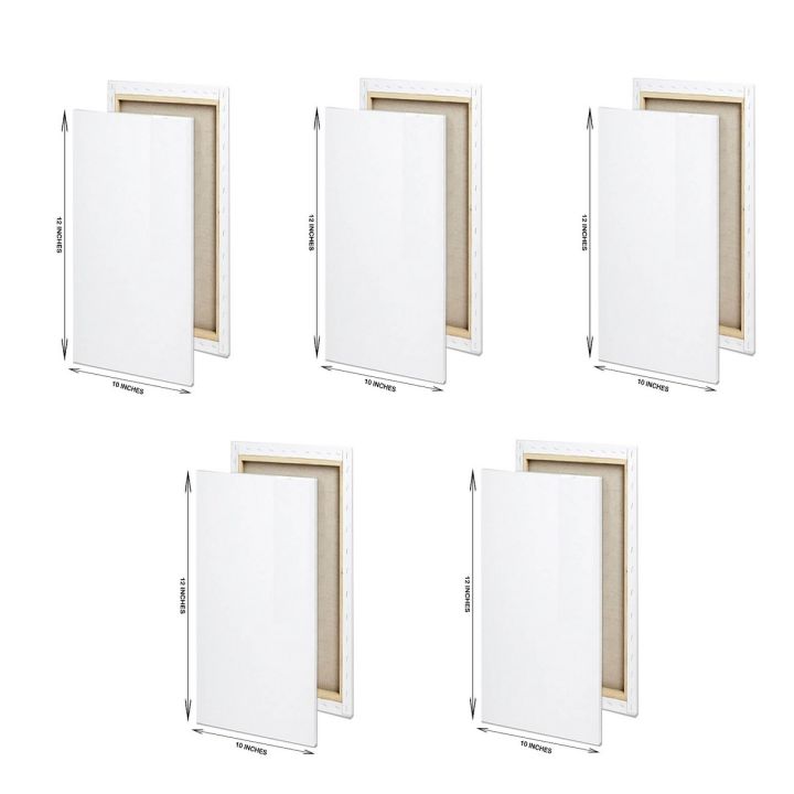 Pack Of 5 PCS - Canvas Board - 10x12 Best For Acrylic & Oil Paints