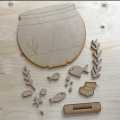 Fish Bowl Kid Craft - Lasercut Wood Aquarium ready to be painted. 