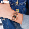 SKMEI New Women Fashion Watches Digital Waterproof Watch Stainless Steel Wristwatches For Women  1647. 