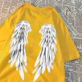 Angel Wings Personality Pattern Tshirt Men Women Hip Hop Quality T-Shirts Creativity O-Neck Tops Personality Quality T-Shirts. 