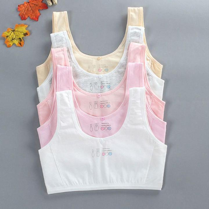 Drop Ship. Teen Girl Sports Bra Kids Top Underwear Young Puberty Training Bra For 7-16years
