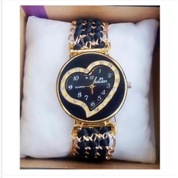 Heart Shape Bracelet Watch For Girls | New Arrival Heart Shape Dial Watch For Girls Black, Red, Brown, Blue, Purple, Pink