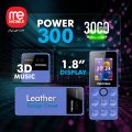 Memobile Power 300 - Without camera - 1.8 inch Display - 3000mAH Battery - Auto Call recording - Wireless FM Radio - Bluetooth Dialer - Dual Sim - PTA Approved - 15 Months Brand Warranty. 