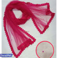 OFF WHITE Light weight Narrow Net Stole Scarf Stoler For Ladies and Girls and Many More Colours Black Yellow White Blue Red Pink Multiple Dupatta STOLES Hijab Scarf For Girls NET JALI WALA STOLER Designing. 