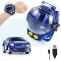 Mini RC Car Watch Toy Cartoon Remote Control USB Electric Wrist Strap Racing Cars Watch For Children Gift Toy. 