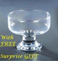 Pack of Two-Imported Fine Quality Clear Glass Desert Serving Bowl. 
