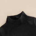 Infant Baby Spring Romper, Solid Color Long Sleeve Turtleneck High Stretch Jumpsuit for Boys Girls. 