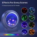 Jellyfish Lava Lamp FOOING Aquarium Wall Lights Electric Round Jellyfish Lamp Fake Fish Aquarium Tank Night Light with 17 LED Colour Changing Mood Light, USB Charging Port & Remote Control (White) uk import n78. 