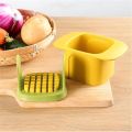Chop Master 2-in-1 Vegetable and Fruit Hand Chopper, Multifunctional Vegetable Chopper French Fries Cutter Household Hand Pressure Onion Dicer Cucumber Potato Slicer Kitchen Tools, Yellow. 