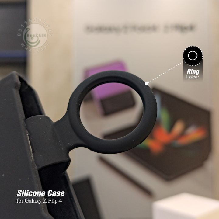 Galaxy%20Z%20Flip%204%20Silicone%20Case%20with%20Ring%20Holder%20-%20Image%203