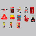 50pc Stickers For Stationery Laptop Skateboard PVC Backpack Water Bottle Bicycle. 