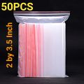 50PCS Resealable Air Tight Zip Lock Ziplock Shopper Transparent Plastic Seal Zipper Bags multiple sizes to choose from. 