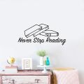 WallsArt Store Inspirational Wall Stickers, Vinyl Wall Decals For Reading Lovers, Reading Wall Art Book Stickers Family Living Room Library Study Room Kids Room. 