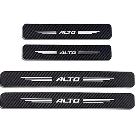 Suzuki Alto Carbon Fibre Sticker for Door Sill Protection - Pack of 4 pcs custom