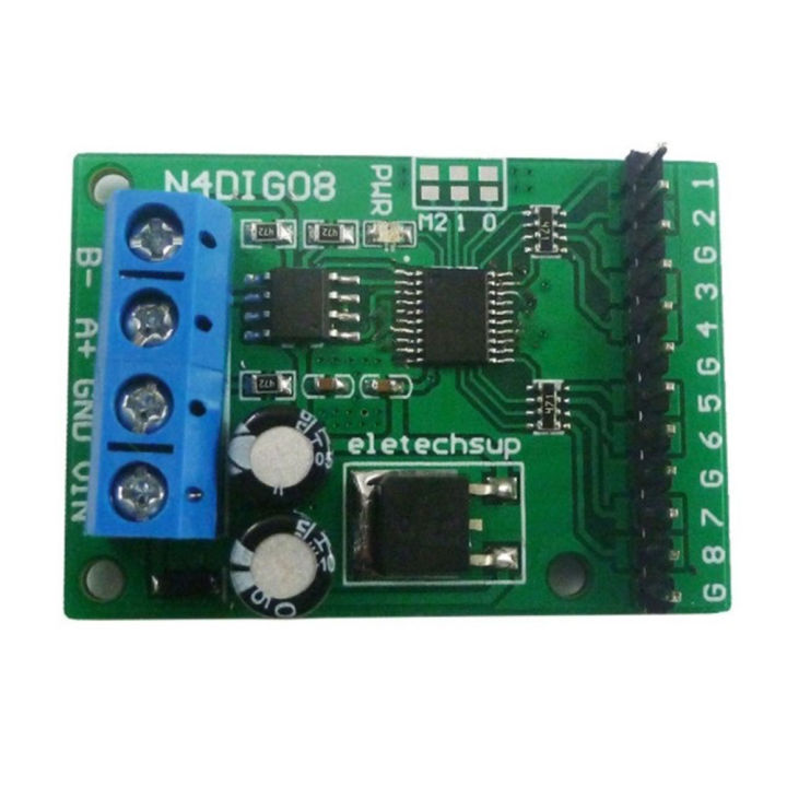 OUMERY 8Ch Input/Output Digital Switch TTL LvTTL CMOS RS485 IO Control Module Modbus Rtu Board for PLC Relay, (with Pin)