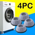 4Pcs Anti Vibration Feet Pads Rubber Legs Slipstop Silent Skid Raiser Mat For Washing Machine Support Dampers Stand. 
