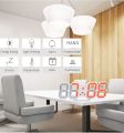 3D Led Wall Clock Modern Design Digital Table Clock Alarm Nightlight Watch for Living Room Decoration,White A. 