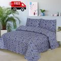 cotton bed sheet best quality king size 3piece set. 