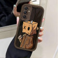 Cartoon Box Paper Man Silicone Phone Case For Samsung Galaxy S24 Ultra S23 S22 S21 Plus FE A54 A34 A14 A73 A53 A33 Soft Cover. 