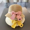 【HOT】 2-8 Years Kids Sun Hat Girls Summer New Straw Bag Cap Set Baby Travel Sun Protection Beach Hats Sun Fisherman Hat For Child. 