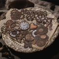 120Piece Steampunk Junk Journal Supplies Small Vintage Scrapbook Materials Paper for Journaling Kit. 