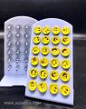 12 Pairs - Cute Funny Emoji Stud Earrings - Funny Faces - Smiling Faces -Stud Earrings - Yellow. 